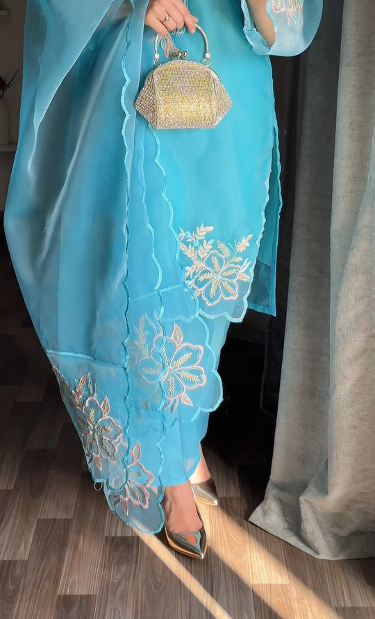 3 PC EID DRESS (ORGANZA)