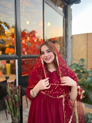 G U L A B 3pc Maxi (Maroon)