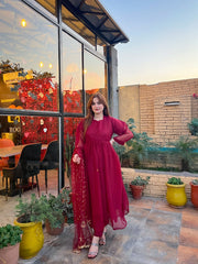 G U L A B 3pc Maxi (Maroon)