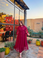 G U L A B 3pc Maxi (Maroon)