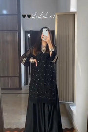 .HANIA 3 PC (BLACK) WITH SHRARA
