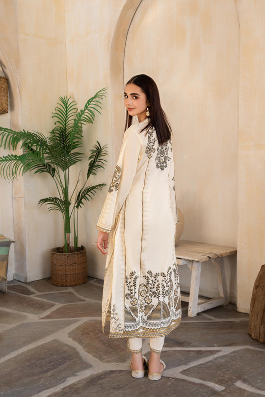 Royal Lawn 2 pc Stitched (OFF WHITE)
