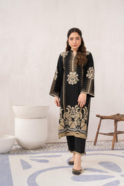 2 PC Royal Lawn Stitched (BLACK)