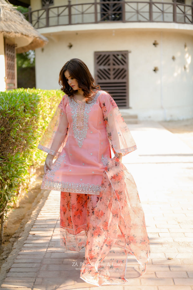 Digital print plazo🥰 With embroidery cut work🌹